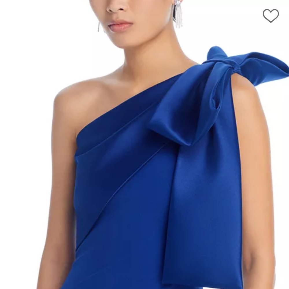 AQUA Satin Bow Formal Gown